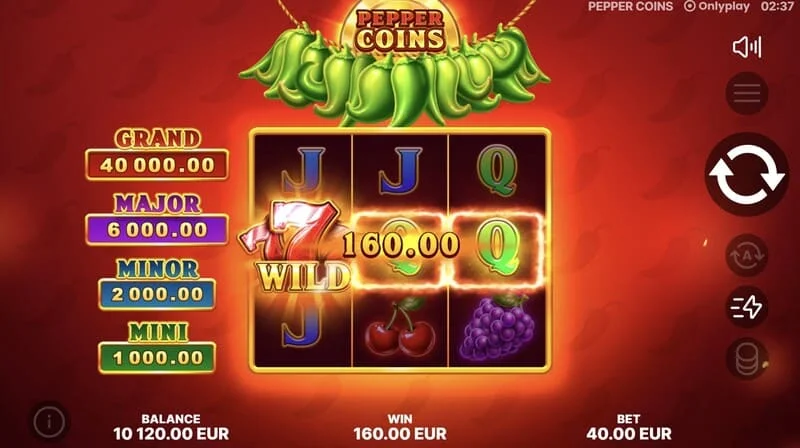 Pepper Coins - Wild en een winnende combinatie